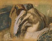 Edgar Degas Woman drying her hair after the bath Sweden oil painting reproduction